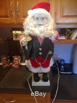 Santa Claus Animated Telco Motionette Lighted Candle Stopwatch Letters to Santa