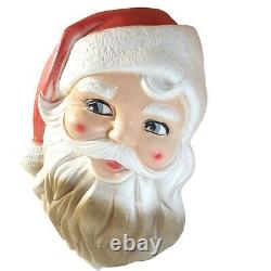 Santa Claus Head Face Styrofoam Vintage 25 Molded 3D Christmas Decoration HUGE