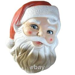 Santa Claus Head Face Styrofoam Vintage 25 Molded 3D Christmas Decoration HUGE