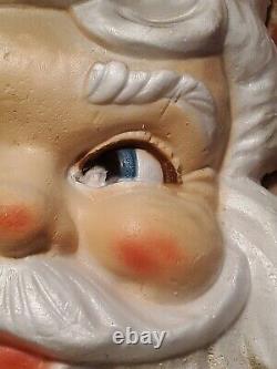 Santa Claus Head Face Styrofoam Vintage 29 Molded 3D Christmas Decoration HUGE