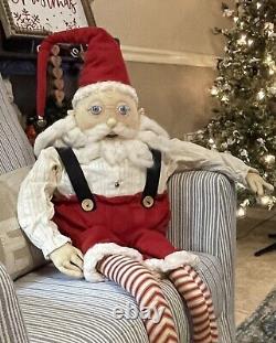 Santa Doll Gathered Traditions Joe Spencer Retired 54 Red & White Figure RARE