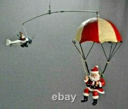 Santa Drops In Flights Of Fancy Rotating Mobile Parachute Plane Elf 1998