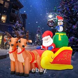 Santa En Trineo Inflables 6ft Con LED Decoracion De Navidad Para Exterior Oferta