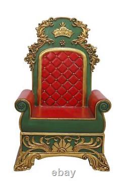 Santa Throne Chair Christmas Decor Red and Green Santa Chair