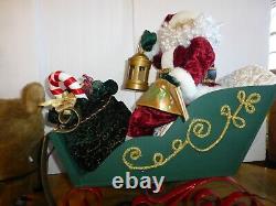 Santa in Sleigh with Reindeer Large Animated Holiday Decor by Holiday Living 24