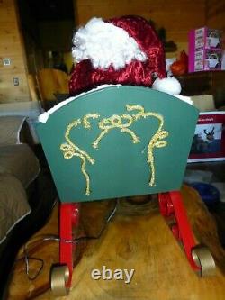 Santa in Sleigh with Reindeer Large Animated Holiday Decor by Holiday Living 24
