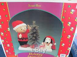 Santa's Best Charlie Brown Snoopy Animated Motion-ette In Box Works Rare