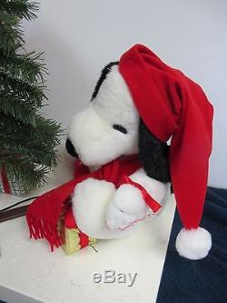 Santa's Best Charlie Brown Snoopy Animated Motion-ette In Box Works Rare