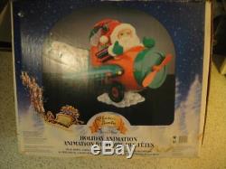 Santa's Best Holiday Animation Santa Claus in a Animated Plane Mint in Box VGC