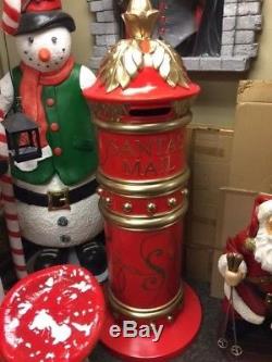 Santa's Claus Mailbox Christmas Mail North Pole Display Statues Life Size
