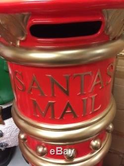 Santa's Claus Mailbox Christmas Mail North Pole Display Statues Life Size