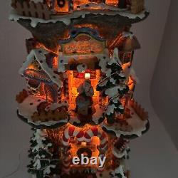 Santa's Gingerbread House 3 Story Workshop Tree Village By Jaimy (Music/Lights)