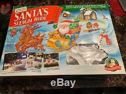 Santa's Sleigh Ride 1993 Mr Christmas Lights Animated Original Box