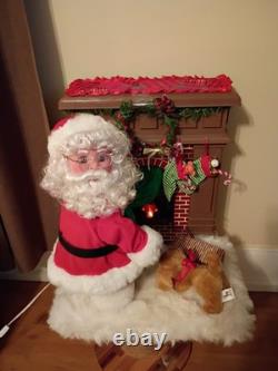 Santas Best Special Delivery Christmas Motionette Fireplace Working 21 X 20 X19