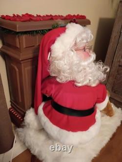 Santas Best Special Delivery Christmas Motionette Fireplace Working 21 X 20 X19