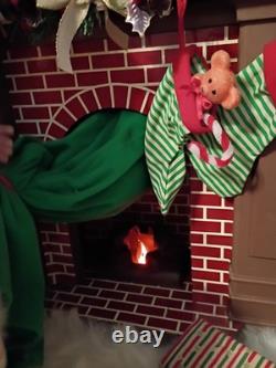 Santas Best Special Delivery Christmas Motionette Fireplace Working 21 X 20 X19