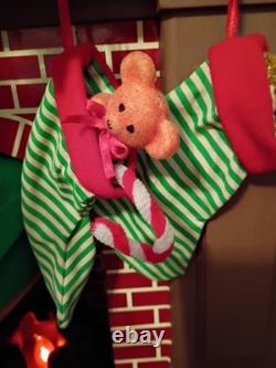 Santas Best Special Delivery Christmas Motionette Fireplace Working 21 X 20 X19