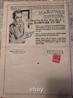 Scarce 1930's Advertising Halloween Solcum Hardware News Scottsville Ny