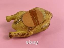 Scarce ANTIQUE 1910 GERMAN MINIATURE CANDY CONTAINER, COOKED THANKSGIVING TURKEY