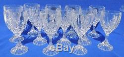 Set 12 Mikasa Chrisrtmas Tree Clear Crystal Water Wine Goblet Glasses Barware