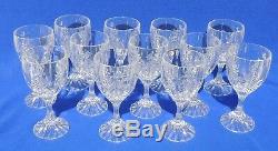 Set 12 Mikasa Chrisrtmas Tree Clear Crystal Water Wine Goblet Glasses Barware