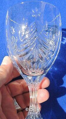 Set 12 Mikasa Chrisrtmas Tree Clear Crystal Water Wine Goblet Glasses Barware