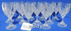 Set 12 Mikasa Chrisrtmas Tree Clear Crystal Water Wine Goblet Glasses Barware