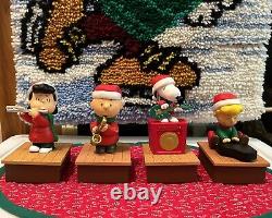 Set 4 Hallmark Peanuts Wireless Band Musical Figures Charlie Brown Snoopy + HTF