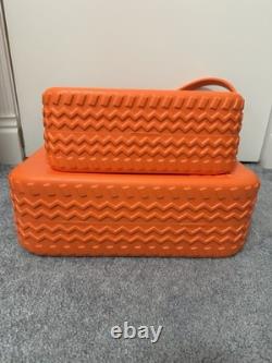 Set Of 2 Orange Jack O Lantern Halloween Bogg Bags