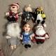 Set Of 6 Santa Claus Is Coming To Town 2003 6in Plush With Tags