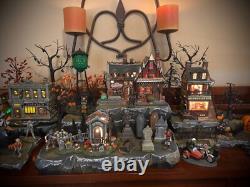 Set Of 8 Display Platforms Carved All-around For Dept 56/lemax Halloween Village