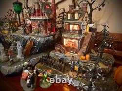 Set Of 8 Display Platforms Carved All-around For Dept 56/lemax Halloween Village