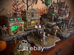 Set Of 8 Display Platforms Carved All-around For Dept 56/lemax Halloween Village