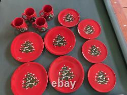 Set of 12 Waechtersbach Christmas Tree Plates (4) 10, (4) 7 3/4 & (4) Mugs