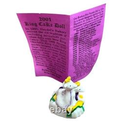 Set of 3 Haydel's Mardi Gras King Cake Dolls Barkus /Superfan /Police officer