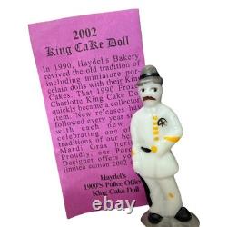 Set of 3 Haydel's Mardi Gras King Cake Dolls Barkus /Superfan /Police officer