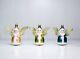 Set Of 3 Vintage Inge Glass Angels Germany With Foil Wings Christmas Ornaments