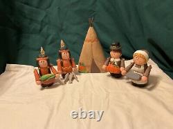 Set of 4 Eddie Walker figures & Teepee by Midwest of Cannon Falls