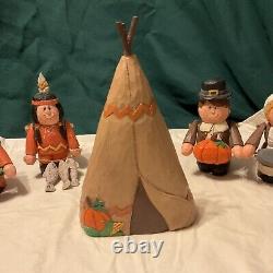 Set of 4 Eddie Walker figures & Teepee by Midwest of Cannon Falls