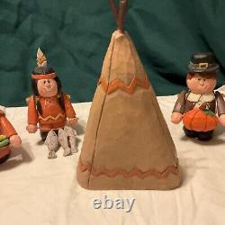 Set of 4 Eddie Walker figures & Teepee by Midwest of Cannon Falls