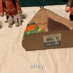 Set of 4 Eddie Walker figures & Teepee by Midwest of Cannon Falls