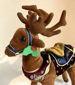 Set of 5 Applause Enchanted Prancers Christmas Reindeer Plush 17 and 9 Vintage