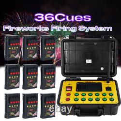Ship From USA 36 Cues Fireworks Firing System 500M ABS Remote Waterproof Case