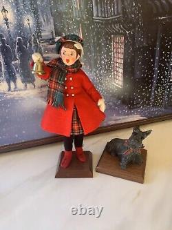 Simpich Merrie Christmas girl with Scottie dog McGregor