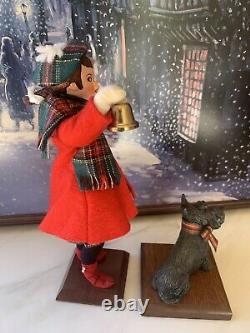 Simpich Merrie Christmas girl with Scottie dog McGregor
