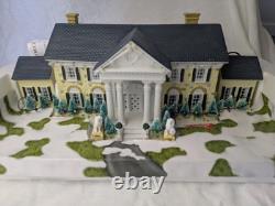 Singing Lighted Christmas At Elvis Presley Graceland Music Ceramic House RARE