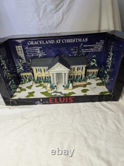 Singing Lighted Christmas At Elvis Presley Graceland Music Ceramic House RARE