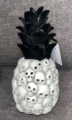 Skull Pineapple Halloween Light Up Decor Mortar & Bone