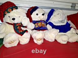 Snowflake teddy collection 1997 2024. 2 Missing Christmas bear collectable