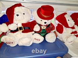 Snowflake teddy collection 1997 2024. 2 Missing Christmas bear collectable